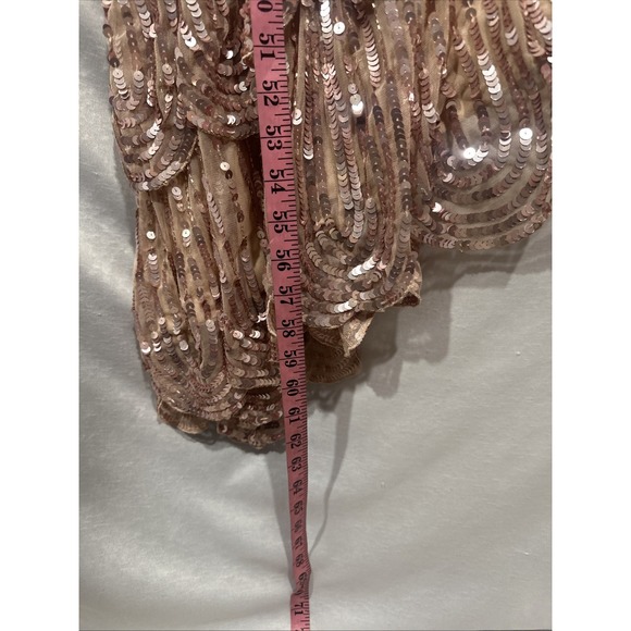 NWT Mac Duggal [ 6 ] 94195 Asymmetrical Scallop Hem Embellished Dress Rose J1867 - Picture 10 of 16